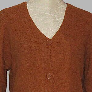 Art Class Girl's Cropped V-Neck Long Sleeve Button Up Sweater Size XL 14-16 C298